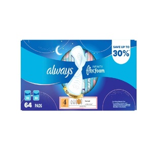 Acheter Always Infinity Coussinets féminins pour femmes Coussinets en mousse flexible avec ailes Taille 4 Doux Confortable Absorbant Leak Guard à vendre - Product Image 3