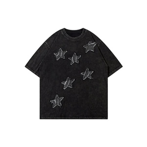 DTG Print Boxy T Shirt Oversized Men Vintage Y2K Graphic Tee Venta al por mayor Logotipo personalizado Peso pesado Camiseta Algodón - Product Image 1