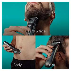 Kit de tondeuse à barbe et corps tout-en-un 13-en-1 pour homme, tondeuse à cheveux avec lame tranchante et 40 réglages de longueur, alimenté par batterie - Product Image 2