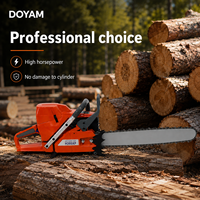 Gergaji Mesin Bensin DOYAM 395XP Industrial Berkinerja Tinggi 2 Tak 36 Inch Guide Bar 5200W OEM untuk Pemotongan Kayu di Hutan, Kebun, dan Ladang