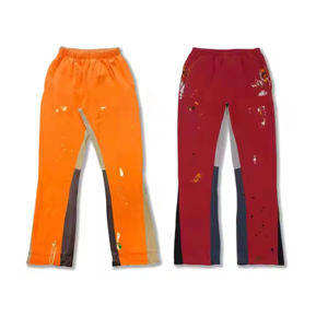 OEM Vente en gros Conception de bande de roulement Logo personnalisé Pantalon évasé Streetwear Pantalon évasé à rayures surdimensionné avec poches latérales Pantalon évasé de haute qualité pour hommes - Product Image 6