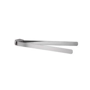 Panarea porta asciugamani da 35cm con cerniera per mobili da bagno in ottone cromato lucido o spazzolato con finitura cromata - Product Image 1