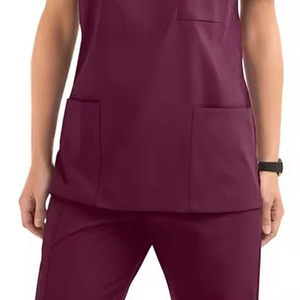 Conjunto de uniformes de enfermería personalizados para mujer, tejido de punto elástico transpirable, uniformes para correr, Pantalones anchos, uniformes quirúrgicos de Hospital - Product Image 6