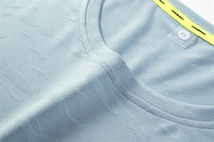 Polyester Mesh Plain T Shirt Custom Sublimation <b>Transfer</b> Print Logo Tee Quick Dry Loose Fit <b>Tshirt</b> Men Gym T-shirt for Men - Product Image 5