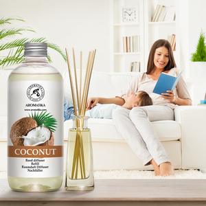 Aromatika Exotic Coconut Aroma <b>Diffuser</b> Refill Liquid 500ml Long Lasting <b>Room</b> Fragrance Reed <b>Diffuser</b> Oil - Product Image 5