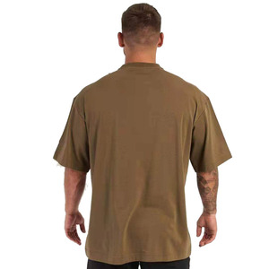 เสื้อยืดขนาดใหญ่สำหรับผู้ชายเสื้อยืดแฟชั่นสำหรับผู้ชายชุดออกกำลังกายฟิตเนสผ้าคอตตอน5% 95% ขนาดใหญ่ - Product Image 6