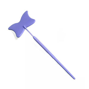 Miroir cosmétique en acier inoxydable de haute qualité, forme ovale, grande poignée, 3X éclairé, personnalisé pour les extensions de cils - Product Image 2