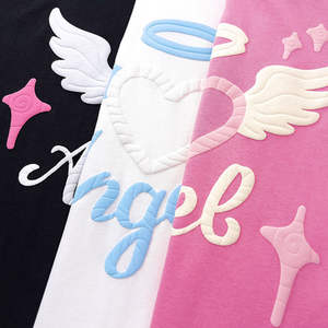 New Style Women's Puff Printing T-<b>Shirt</b> Quick Dry Breathable Casual Fitness Wear - Product Image 2