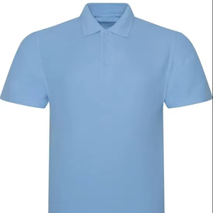 เสื้อยืดแขนสั้นคอปกเข้ารูปสำหรับผู้ชายเสื้อโปโลสไตล์ฤดูร้อน - Product Image 1