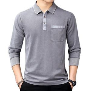 เสื้อเชิ้ตผู้ชายสไตล์ลำลองธุรกิจ ระบายอากาศได้ดี เป็นมิตรกับสิ่งแวดล้อม สำหรับฤดูใบไม้ผลิและฤดูใบไม้ร่วง ดีไซน์ใหม่ ปกตั้ง กระดุมติด กระเป๋า  สตรีทแวร์ แฟชั่น สำหรับใส่ทำงาน - Product Image 3