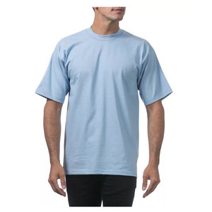 2025เสื้อยืดผ้าฝ้ายผู้ชายสีทึบคอกลมยืดได้เข้ารูปสีพื้นสำหรับผู้ชายผลิตในปากีสถาน - Product Image 4