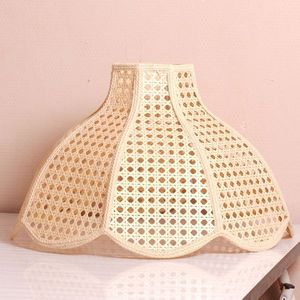 Lámpara Colgante de Mimbre Hecha a Mano con Marco de Hierro, Iluminación LED, Tamaño/Color Personalizables, Estilo Vintage, Decorativa - Product Image 2