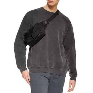 Sudaderas Extra Grandes de Felpa Francesa con Lavado Ácido, Personalizadas, Lisas, Estilo Urbano, Cuello Redondo, Transpirables para Hombre - Product Image 1