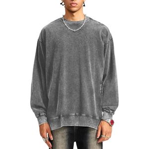 เสื้อฮู้ดและเสื้อสเวตเตอร์เปิดไหล่ทรงโอเวอร์ไซส์ผ้าคอตตอนผสมมีฮู้ดใช้ได้ทั้งชายและหญิงโลโก้ที่กำหนดเอง - Product Image 1