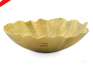 Tazón para servir comida de diseñador dorado y blanco de diseño atractivo para restaurante y bar de hotel - Product Image 3