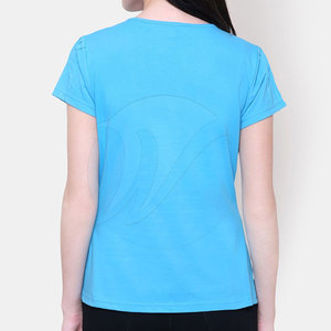 เสื้อยืดทรงหลวมของผู้หญิงสีทึบเป็นมิตรกับสิ่งแวดล้อมสำหรับสไตล์ลำลองในฤดูร้อนออกแบบได้ตามที่ต้องการ - Product Image 2