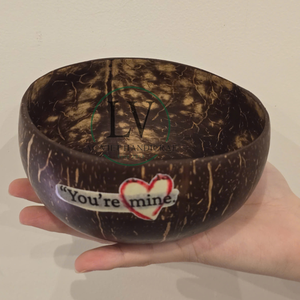 Bols de smoothie en coquille de noix de coco faits à la main vietnamiens imprimés pour la Saint-Valentin, la fête des mères, la fête des pères au meilleur prix - Product Image 2