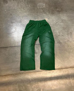 Pantalones acampanados informales de algodón para hombre, pantalones acampanados de pierna ancha, ajuste cómodo, ideal para uso diario - Product Image 1