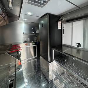 Black Fiberglass Food Trailer <b>Towable</b> Mobile Snack Cart Catering Truck Custom Size Service Window - Product Image 3