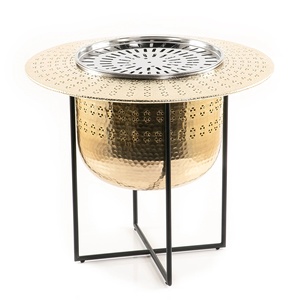 เครื่องทำความร้อนโลหะโลหะโลหะ dallah มีขาตั้งสีดำเครื่องครัวทรงกลมคุณภาพระดับพรีเมียมเครื่องทำความร้อน dallah แบบตั้งโต๊ะ - Product Image 6