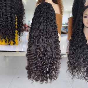 Perruques de couleur naturelle bouclée noire de haute qualité de cheveux humains vietnamiens 100% perruque de cheveux humains réels - Product Image 2