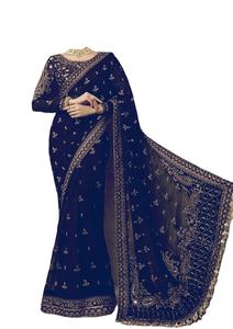 ผ้าส่าหรีทรงยาวสำหรับผู้หญิงใส่ในงานปาร์ตี้ ผลิตโดยมืออาชีพ น้ำหนักเบาและสวมใส่สบาย - Product Image 2