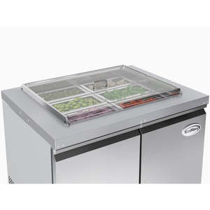 36-Inch <b>Commercial</b> Stainless-Steel <b>Refrigerated</b> Prep Station Cold Table Adjustable Shelves 10 Cubic Feet <b>Kitchen</b> <b>Equipment</b> - Product Image 5