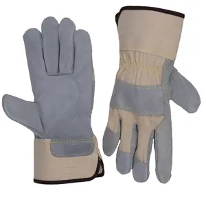 Оптовый поставщик специальные супер качественные кожаные рабочие перчатки двойные пальмовые кожаные рабочие перчатки