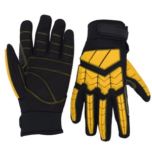 Guantes de impacto de trabajo de seguridad para mecánicos de cuero TPR resistentes al corte de campo petrolífero antideslizantes de construcción resistente de alta calidad - Product Image 1