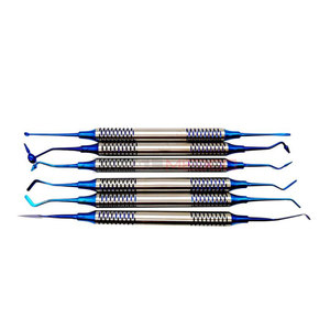 Juego de espátula de relleno de resina compuesta Dental chapada en titanio, 6 uds., Instrumentos dentales quirúrgicos de restauración de precisión profesional - Product Image 6