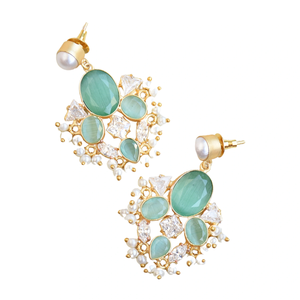 Unique Designer Fashion <b>Jewelry</b> Earrings Modern High Quality Zirconia Jewellery With <b>Crystals</b> Wholesale Designer Trendy Earrings - Product Image 1