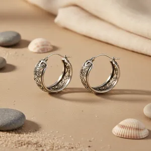 Bracelets ouverts en argent 925 pour femmes - Bijoux fins à pendentifs - Product Image 1