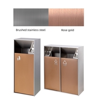 Conteneur de déchets industriels en acier inoxydable cendrier poubelle commerciale poubelle extérieure