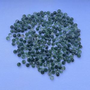 4mm 6mm piedra de ágata de musgo verde Natural cabujón redondo liso para la fabricación de joyas piedras preciosas sueltas a granel al por mayor semipreciosas AAA - Product Image 1