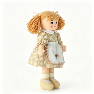 customized fabric plush <b>doll</b> ornament,stuffed girls,Mini hanging rag <b>doll</b>,blonde pigtail cloth <b>doll</b>,floral dress apron <b>doll</b> - Product Image 2