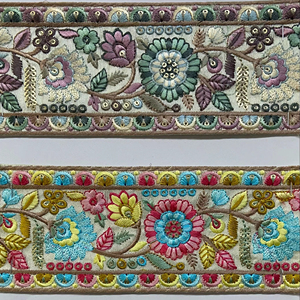 High Quality Custom Floral Embroidery Lace Trim for Wedding Dresses for Garment <b>Decoration</b> - Product Image 1