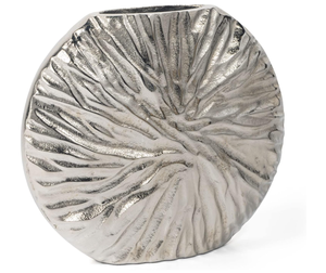 Jarrón de Mesa Redondo de Aluminio y Níquel Estilo Art Deco Moderno, Tamaño Personalizado, Marca Metal Wave, para Sala de Estar, Regalo de Navidad - Product Image 2