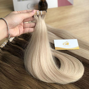 100% italien cuticule aligné dentelle vague Extensions de cheveux de donneur unique teint couleur claire ruban Invisible couleur des cheveux du donneur - Product Image 3