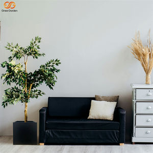 Jardinera Cuadrada de Fibra de Vidrio Negra de 24 Pulgadas al por Mayor para Paisajismo y Uso Comercial - Product Image 1