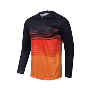 เสื้อยืดสำหรับใส่ปั่นจักรยานเสื้อแข่งมอเตอร์ไซค์เสื้อเจอร์ซีย์สำหรับ100% ผ้าโพลีเอสเตอร์ - Product Image 1