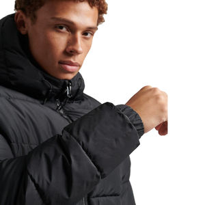 Custom <b>Short</b> Cotton Puffer <b>Jacket</b> Winter Plus Size <b>Men's</b> Duck Coats Streetwear Oversized Stand Collar Front Logo - Product Image 3