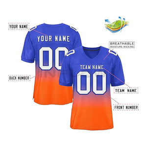 Camiseta de fútbol americano de talla grande personalizada unisex, uniforme de manga corta para equipos de clubes, técnica impresa para ropa de equipo de verano - Product Image 3