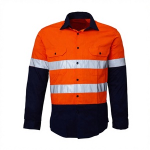 Vêtements de sécurité réfléchissants pour la construction, chemise de travail haute visibilité, chemises de construction à manches longues réfléchissantes haute visibilité - Product Image 1