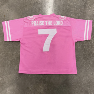 เสื้อยืดคอกลมแขนสั้นแบบปกติเสื้อเจอร์ซีย์ระบายอากาศเสื้อกีฬาอเมริกันฟุตบอล - Product Image 1