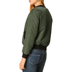 New Design Custom Size <b>Women</b> Bomber Jacket With OEM Service <b>Top</b> Seller Casual <b>Zip</b> <b>up</b> Bomber Jacket for Ladies - Product Image 2