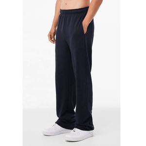 Bella toile bleu marine unisexe éponge polaire jambe droite pantalon de survêtement pantalon logo personnalisé vêtements de rue pantalons de survêtement hommes pantalons de jogging - Product Image 2