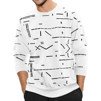 Camiseta de Manga Larga con Estampado para Hombre, Diseño Dinámico y Atemporal, Estilo Moderno y Elegante