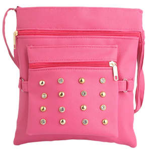 กระเป๋าสะพายไหล่ผู้หญิง (7555) - สีชมพูเข้ม - Product Image 2
