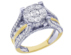 Bague de fiançailles de luxe pour femme en argent S925 avec moissanite et diamants ronds sertis, idéale pour toutes les occasions - Product Image 1