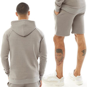 Vêtements de rue Ensemble de jogging d'entraînement respirant unisexe Ensembles pulls à capuche et shorts en polaire avec logo personnalisé pour hommes Ensemble de sweats à capuche pulls à capuche pour hommes - Product Image 3